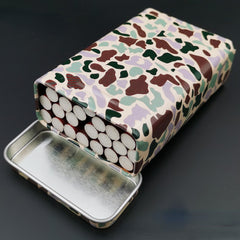 Metal Cigarette Box with 20 Incense Sticks, Integrated Portable Holder