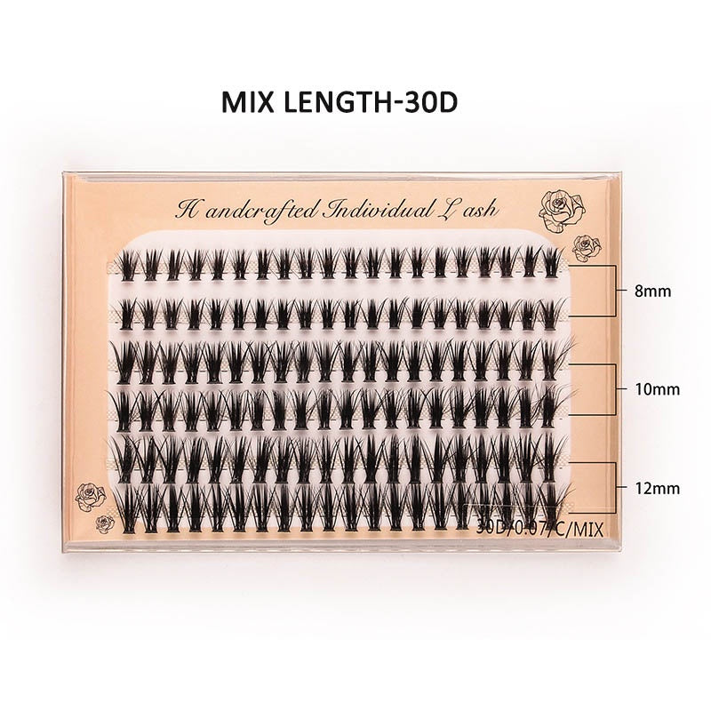 10D 20D 30D Natural Cluster False Mink Eyelashes