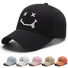 Smile Face Sunshade Baseball Cap Solid Sports Hat Adjustable Dad Hats