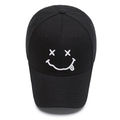 Smile Face Sunshade Baseball Cap Solid Sports Hat Adjustable Dad Hats