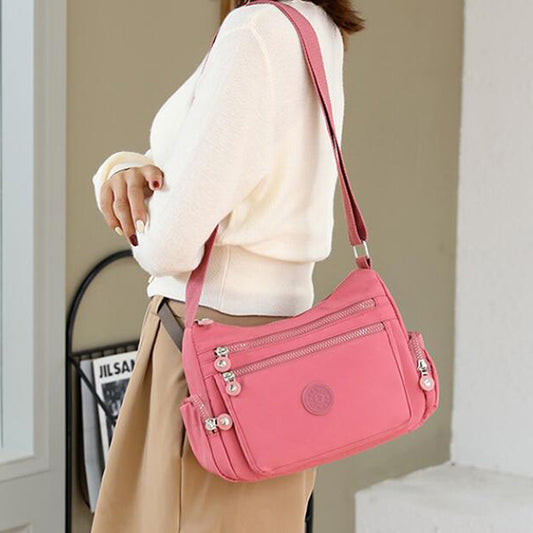 Nylon Crossbody Bag Pockets Shoulder Bag Large Capacity for Women