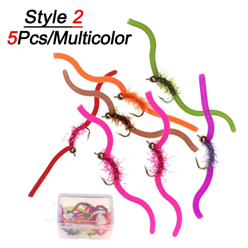 Maggot Fly Fishing Bait Wet Trout Worm Lures for Trout Perch