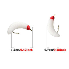 Maggot Fly Fishing Bait Wet Trout Worm Lures for Trout Perch