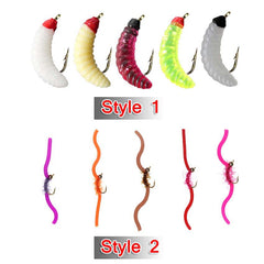 Maggot Fly Fishing Bait Wet Trout Worm Lures for Trout Perch