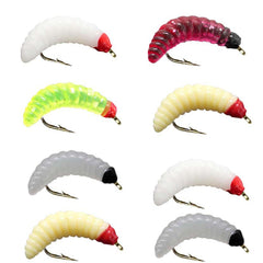 Maggot Fly Fishing Bait Wet Trout Worm Lures for Trout Perch