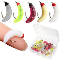 Maggot Fly Fishing Bait Wet Trout Worm Lures for Trout Perch