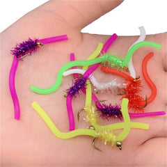 Maggot Fly Fishing Bait Wet Trout Worm Lures for Trout Perch