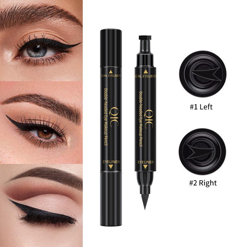 Waterproof Double Headed Eyeliner Pen for Left and Right Wings