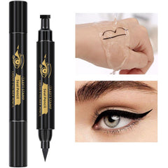 Waterproof Double Headed Eyeliner Pen for Left and Right Wings