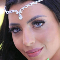 Vintage Rhinestone Bridal Headband Chain for Wedding