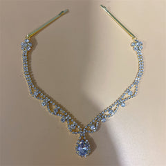 Vintage Rhinestone Bridal Headband Chain for Wedding