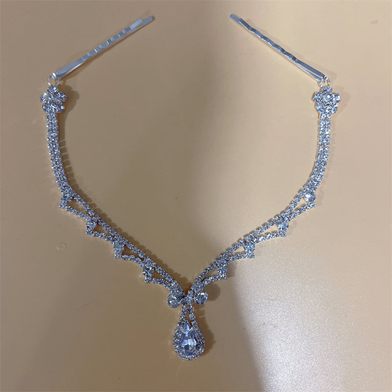 Vintage Rhinestone Bridal Headband Chain for Wedding