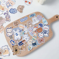 90pcs Bear Girls Stickers Children's Diy Stationery Computer Stickers