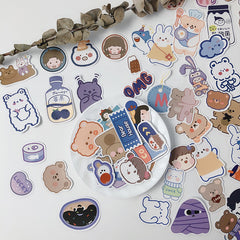 90pcs Bear Girls Stickers Children's Diy Stationery Computer Stickers