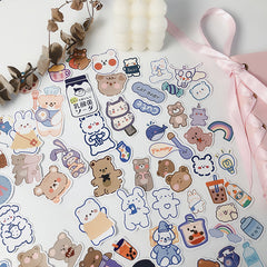 90pcs Bear Girls Stickers Children's Diy Stationery Computer Stickers