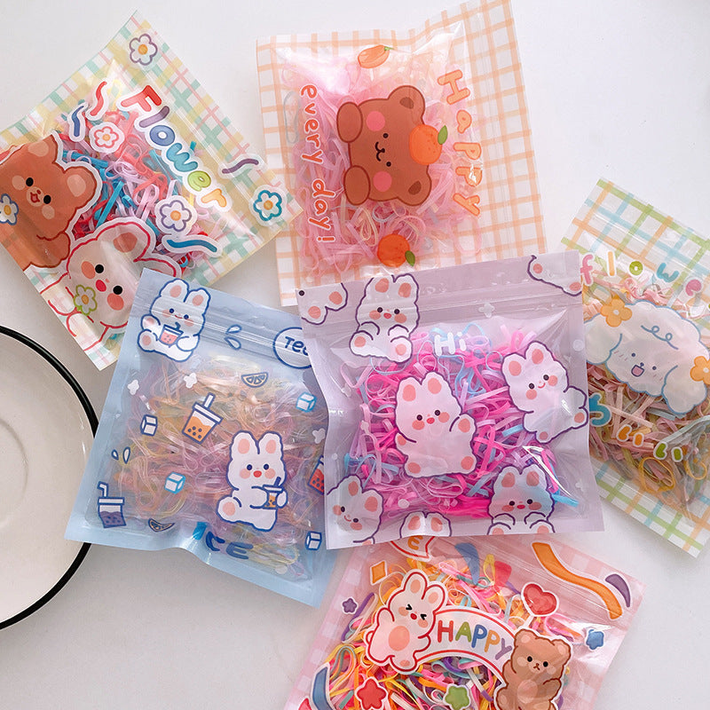 Disposable Children's Braided Rubber Band Hair Ring 200pcs