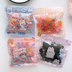 Disposable Children's Braided Rubber Band Hair Ring 200pcs