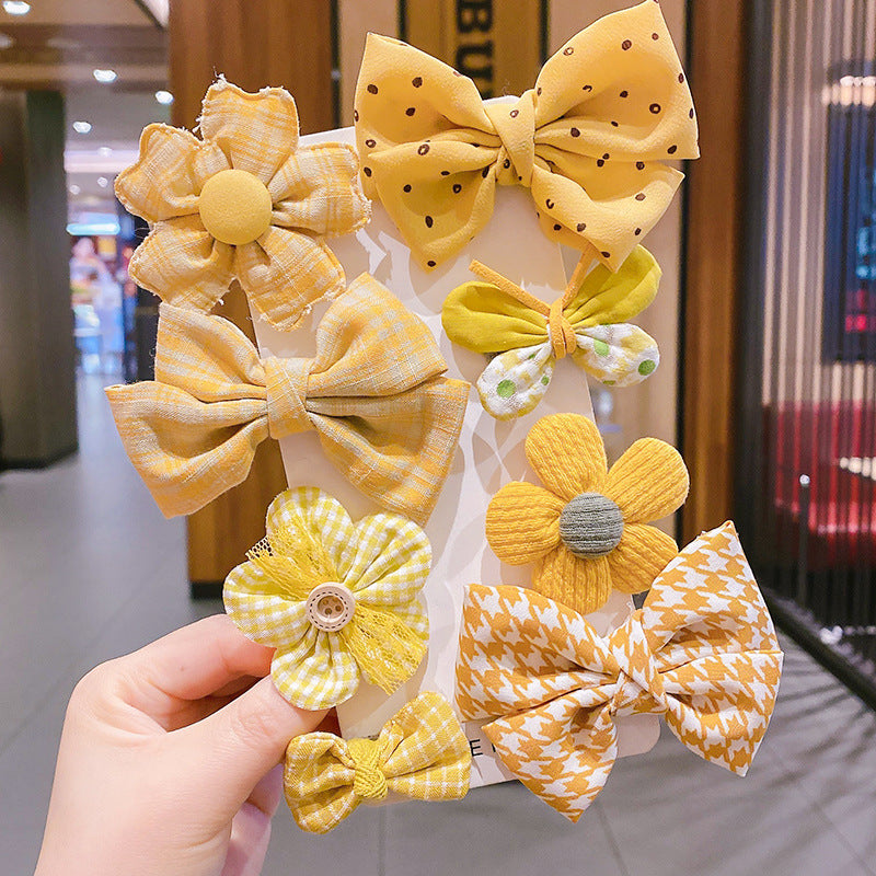8pcs Kids Hair Clips Bow Flower Clips