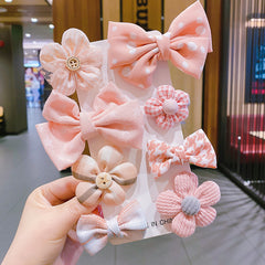 8pcs Kids Hair Clips Bow Flower Clips