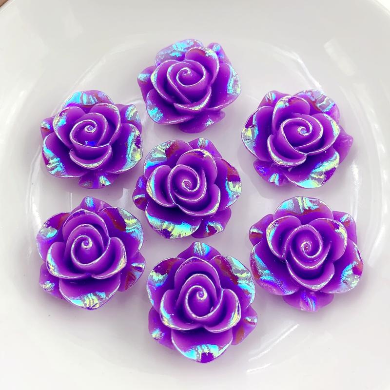 10pcs 20mm Rose Shape Flatback Resin - Wedding Nail Art Decoration