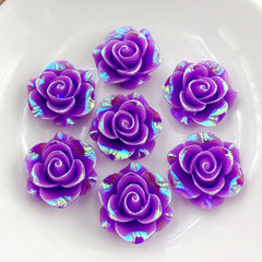 10pcs 20mm Rose Shape Flatback Resin - Wedding Nail Art Decoration