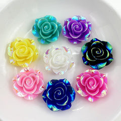 10pcs 20mm Rose Shape Flatback Resin - Wedding Nail Art Decoration