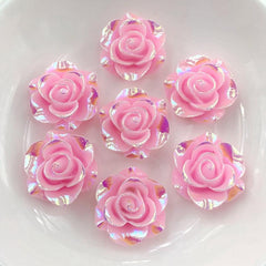 10pcs 20mm Rose Shape Flatback Resin - Wedding Nail Art Decoration