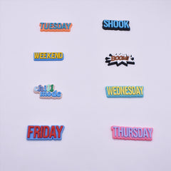 45pcs Phrase Series PVC Sandals Decoration Accessories