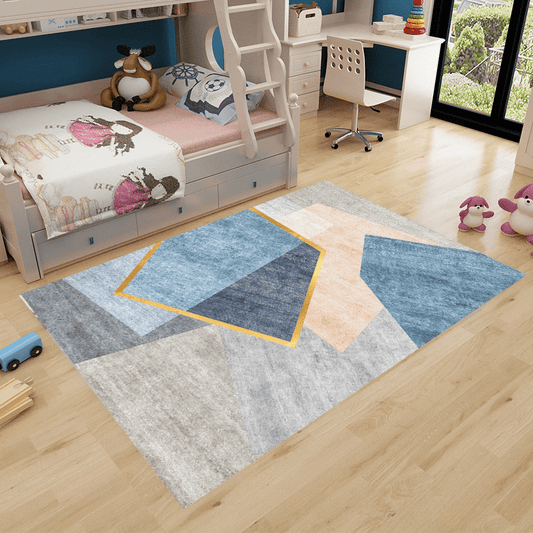 Large Fluffy Faux Wool Area Rug, Modern Carpet for Living Room