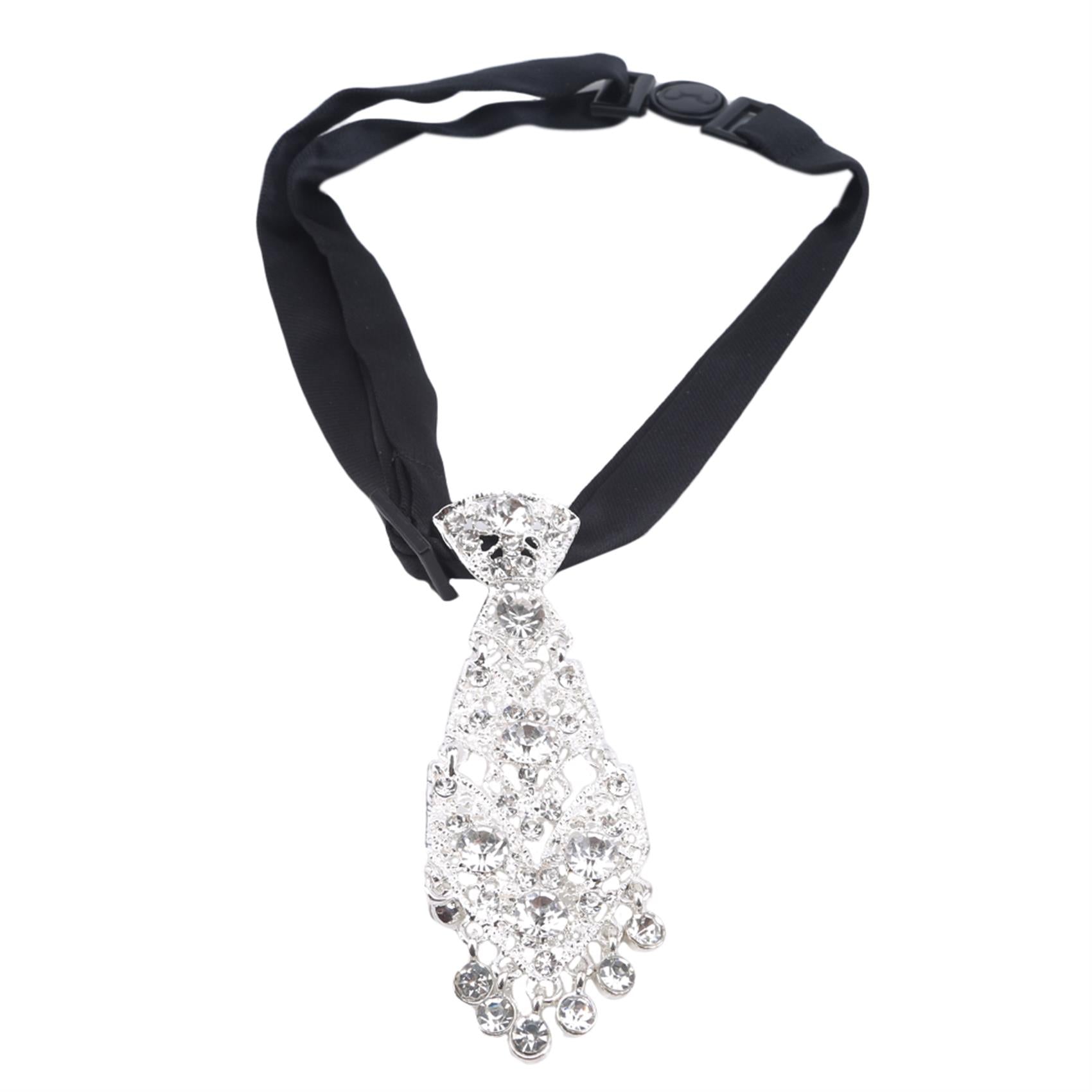 Men's Rhinestone Tie for Evening Reception