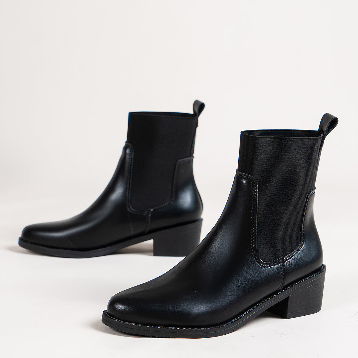 Women's Chunky Heel Chelsea Boots Mid Ankle Boot