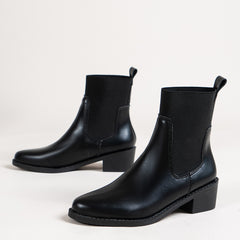 Women's Chunky Heel Chelsea Boots Mid Ankle Boot
