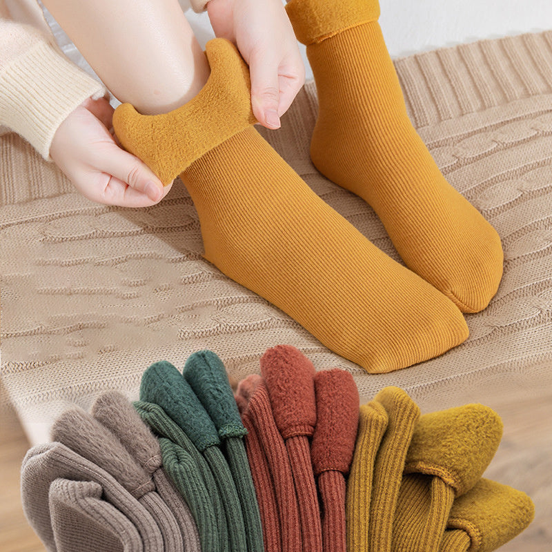 4 Pack Thick Winter Socks Crew Length Women's Stockings