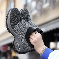 Women's Knitted Socks Shoes Air Cushion Casual Walking Shoes