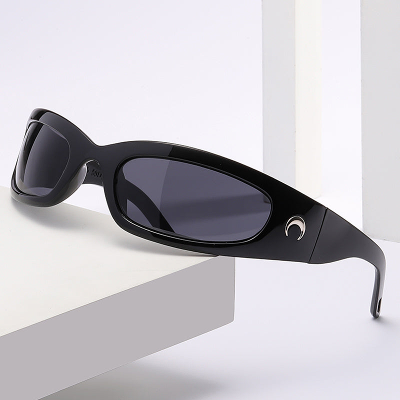 Moon Rectangle Sunglasses Men Women's Shade Eyewear