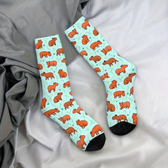 Men's Capybara Pattern Socks Outdoor Cycling Camping Funny Sock