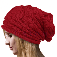 Pleated Flange Cap Ladies Winter Ski Sweater Hat Outdoor Knitted Hat