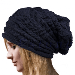 Pleated Flange Cap Ladies Winter Ski Sweater Hat Outdoor Knitted Hat