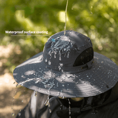 Breathable Sun Hat with Waterproof Wide Brim for Fishing