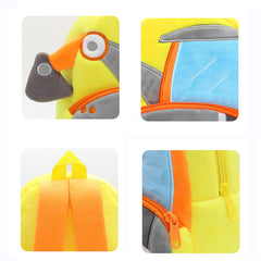 Plush Kid Backpack Engineering Car Baby Bag for Kindergartener