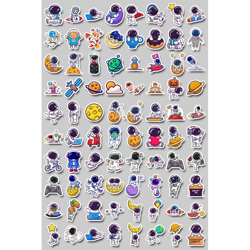83pcs Astronaut Stickers, DIY Projects & School Supplies