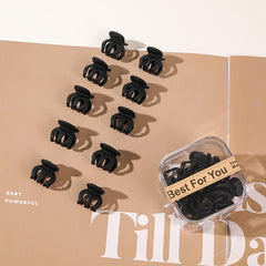 10Pcs Solid Mini Hair Clip Women's Daily Hair Accessory