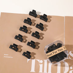 10Pcs Solid Mini Hair Clip Women's Daily Hair Accessory
