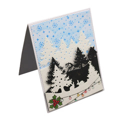 3Pcs Metal Cutting Dies Wood & House Designs for Crafts Cards Scrapbooking