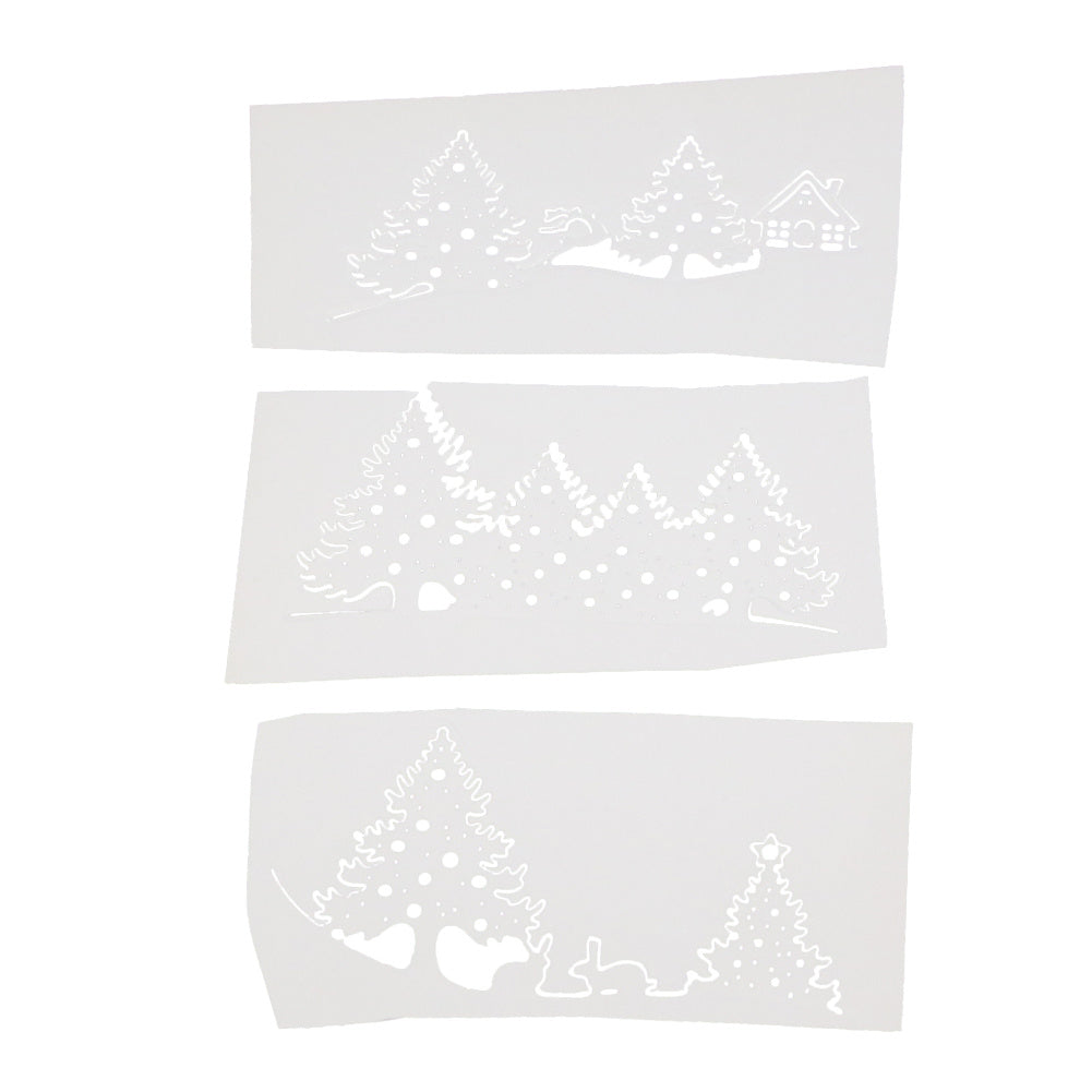 3Pcs Metal Cutting Dies Wood & House Designs for Crafts Cards Scrapbooking