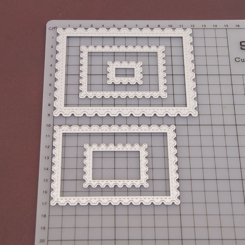 5 PCS Stitched Rectangle Frame Cutting Dies Scrapbooking Steel Craft Cuts
