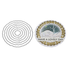 Circle Stitched Frames Metal Cutting Dies for DIY Scrapbooking