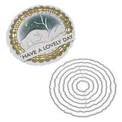 Circle Stitched Frames Metal Cutting Dies for DIY Scrapbooking