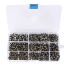 1600pcs High Carbon Steel Barbed Fishing Hooks With Ring Hook for Carp