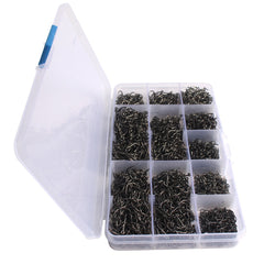 1600pcs High Carbon Steel Barbed Fishing Hooks With Ring Hook for Carp